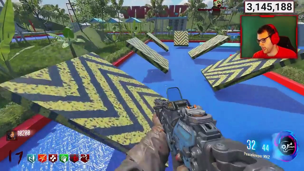 EXTREME PARKOUR ZOMBIES! (Black Ops 3 Wipeout Custom Zombies Map)