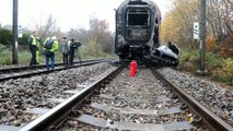 Une voiture percutée à un passage à niveau à Morlanwelz