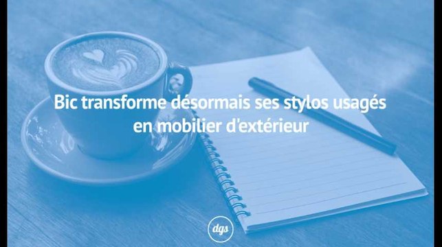 Bic transforme désormais ses stylos usagés en mobilier d'extérieur