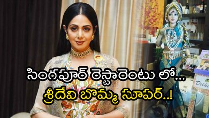 సింగపూర్ రెస్టారెంటులో శ్రీదేవి బొమ్మ సూపర్ | Filmibeat Telugu