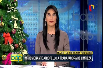 Surco: cámaras captan violento atropello a trabajadora de limpieza