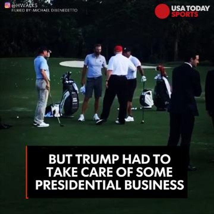 Trump Golfed with Tiger and Johnson