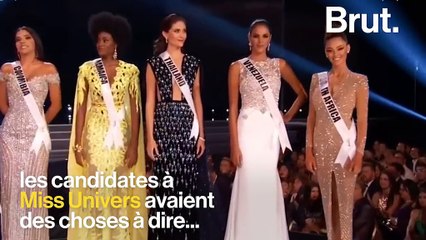 Les candidates à Miss Univers avaient des choses à dire sur les inégalités et le harcèlement