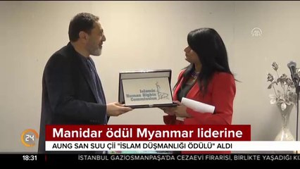 Manidar ödül Myanmar liderine