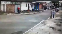 Man gets shot in the face leaving for lunch