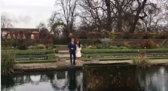 Prince Harry And Meghan Markle Walk Gardens at Kensington Palace After Engagement