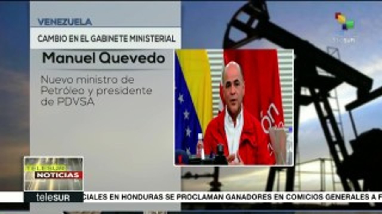 Presidente de Venezuela anuncia cambios en el gabinete ministerial