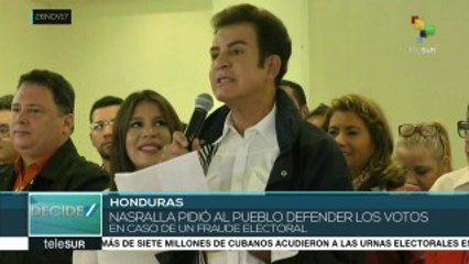 Candidato opositor hondureño llama a detener cualquier fraude