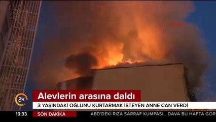 Alevlerin arasına daldı