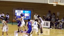 岩手国体 少年男子バスケットボール競技 準決勝 福岡（白） vs 石川（青）前半ハイライト