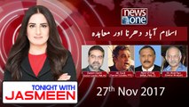 TONIGHT WITH JASMEEN | 27 November-2017 | DR.Abid Rao | Aijaz Ul Haq | Ali Zaidi | Zaeem Qadri |