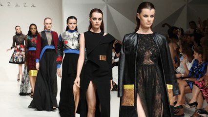 حسين بظاظا يقدم في فاشن فوروود عرضاً غنياً بالأنماط الهندسية