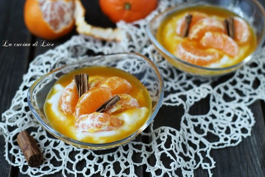 Crema di ricotta con clementine e miele