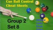 Cue Ball Control Cheat Sheets, Group 2, Set 8