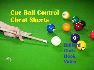 Cue Ball Control Cheat Sheets book, Group 4, Set 10