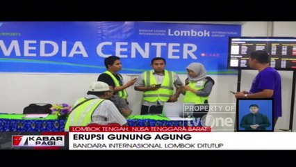 Erupsi Gunung Agung, Bandara Internasional Lombok Ditutup