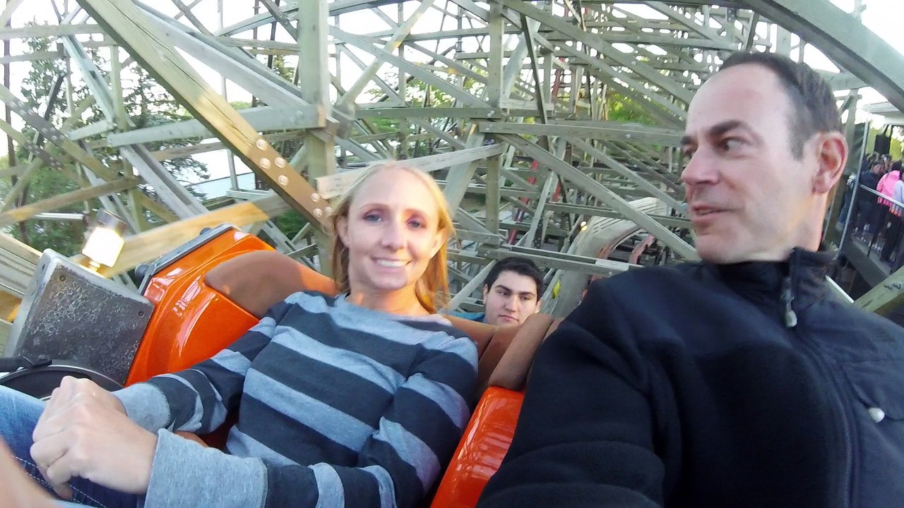 Woman Screams Hilariously Loud on Goliath Roller Coaster