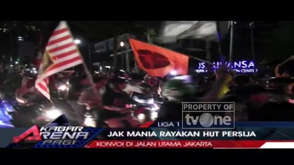Sambut HUT Persija, Jakmania Oranye-kan Jalan Ibukota Selasa Dini Hari