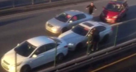 D-100'de Dehşet Anları! Trafiğin Ortasında Eniştelerini Vurdular