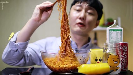 한정판 핵불닭볶음면 먹방 지옥의 맛! 리얼사운드 옥탑방미식가 #66화 Hot Spicy Noodle Mukbang^ㅡ^!