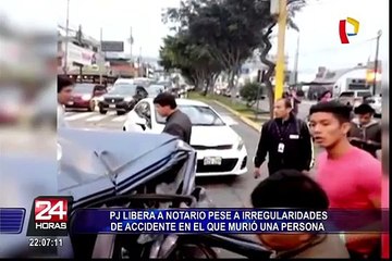 Poder Judicial liberó a notario que ocasionó accidente donde murió un abogado
