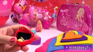 SURPRISE HEARTS! Barbie gets Slimed BIG Play-Doh Heart   Mega Bloks Pez Candy HobbyBabyTV-dZ8ANH8yCfM