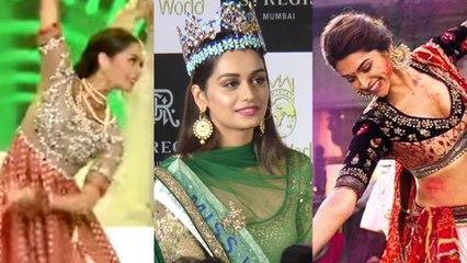 Manushi Chillar REACTION On Dancing To Deepika's Nagada Song at Miss World 2017