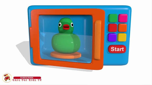 Colors for Children to Learn with Microwave and Blender Toy Appliance - Learn Colors with Vehicles-lDSfaW0jIlQ