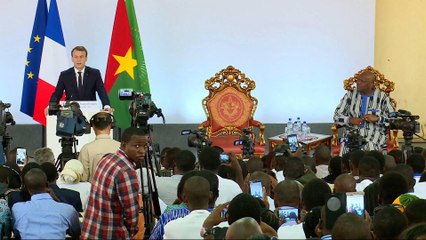 France's Macron addresses students in Burkina Faso