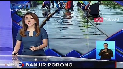 Banjir Porong Rendam Rel Kereta