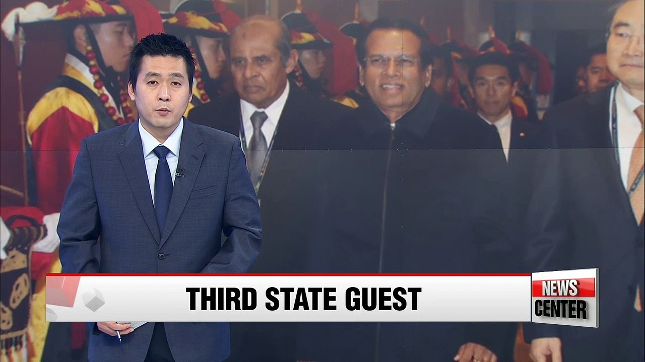 Sri Lankan President greeted by President Moon at Jogyesa Temple, bilateral summit due tomorrow