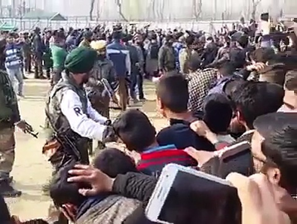 MS DHONI VISIT KASHMIR   PRO SLOGANS AFRIDI AND ZAKIR MUSA WERE RAISED   KUNZAR KASHMIR