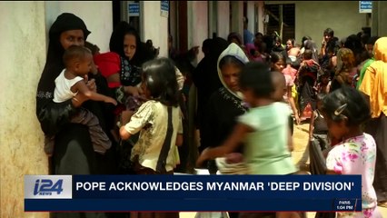 i24NEWS DESK | Pope doesn't use term 'Rohingya' in Myanmar speech |  Tuesday, November 28th 2017