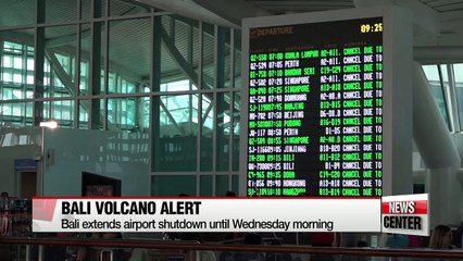 Bali extends airport shutdown until Wednesday morning