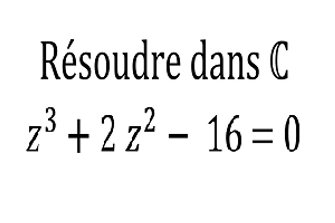Résoudre une équation du 3me degré dans l'ensemble des nombres complexes - Terminale