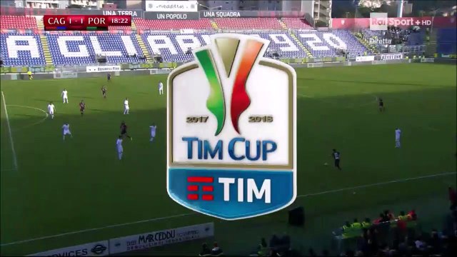1-1 Daniele Dessena Goal Italy Coppa Italia Round 4 - 28.11.2017 Cagliari Calcio 1-1 Pordenone