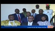 Audience: Youssou Ndour reçu par le President de la Republique M. Macky Sall; le Super Etoile dans la delegation