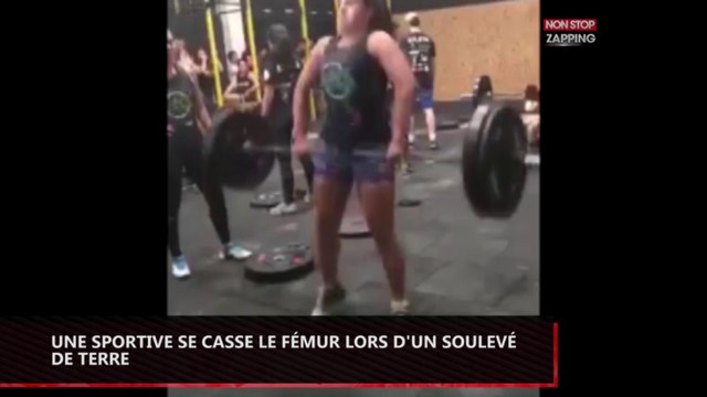 Une sportive se casse le fémur en soulevant une barre de musculation (vidéo)