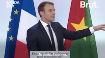 La familiarité d'Emmanuel Macron face au président du Burkina Faso