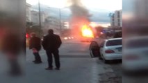 Çanakkale'de Halk Otobüsü Alev Alev Böyle Yandı