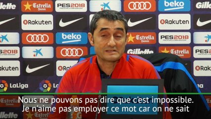 Barça - Valverde : "Dembélé a peu de chances d’être rétabli pour le Clasico"