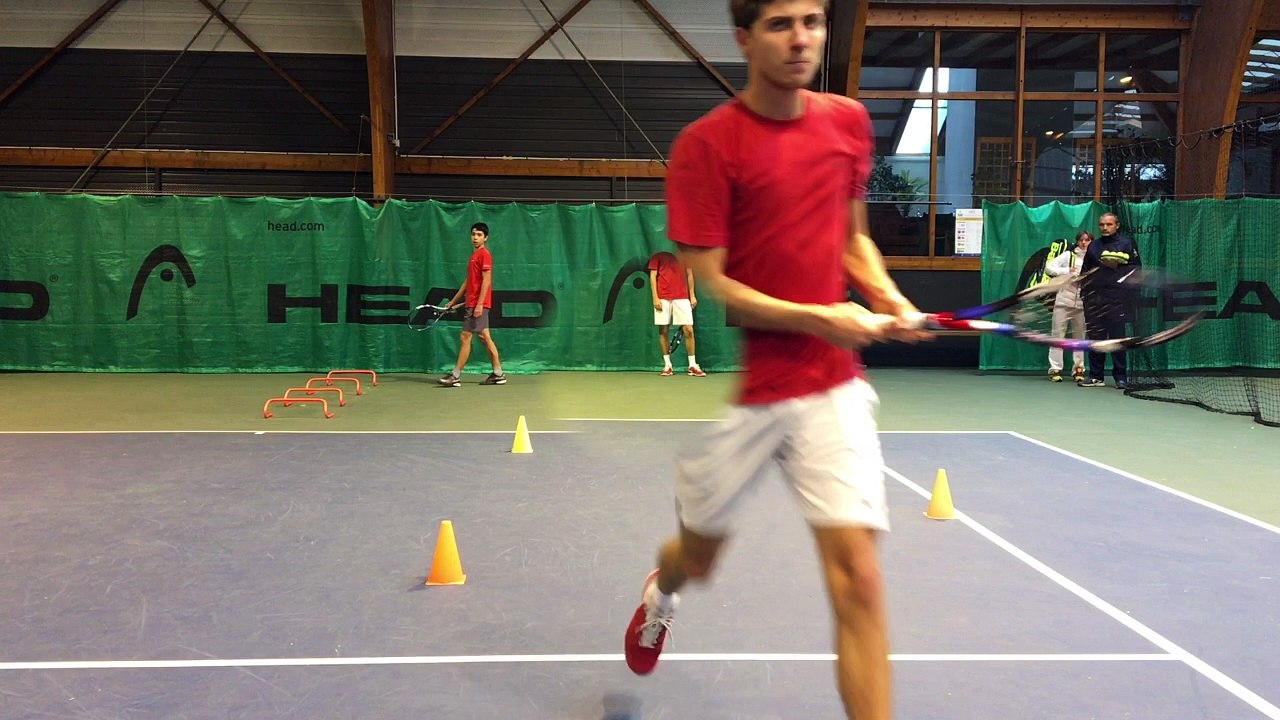 Capacité vitesse et appuis variés au tennis