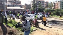 Riot police fire tear gas at opposition supporters in Nairobi's Umoja district