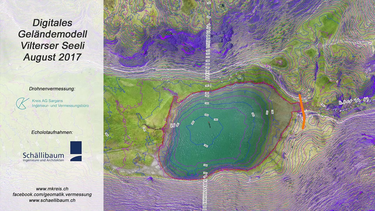 Digitales Geländemodell (DGM) Vilterser Seeli Pizol