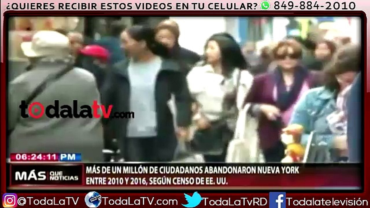Más de un millón de ciudadanos abandonaron Nueva York entre 2010 y 2016-Más Que Noticias-Video