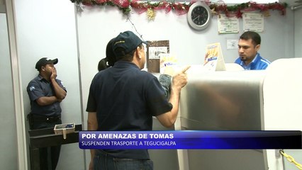 Por amenazas de tomas suspenden transporte a Tegucigalpa