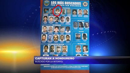 Capturan a hondureño buscado por la Interpol