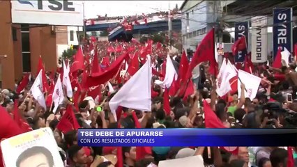 TSE debe apurarse con los resultados oficiales