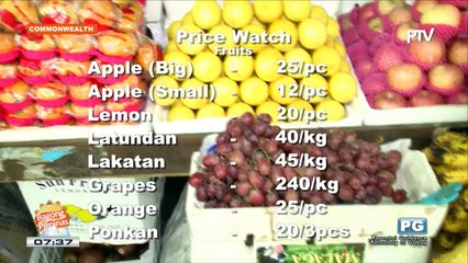 PRICE WATCH: Presyo ng mga prutas sa Commonwealth Market