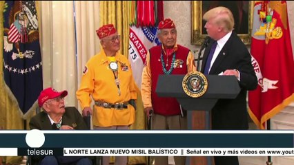 Presidente Donald Trump ofende a los indígenas estadounidenses